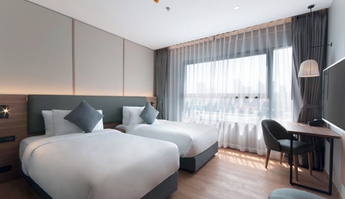 Habitación superior, 2 camas individuales, no fumadores, vistas a la ciudad