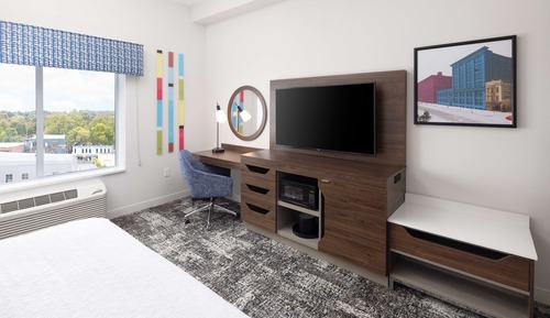 Estudio, 1 cama de matrimonio grande, accesible para personas con discapacidad (Roll-In Shower)