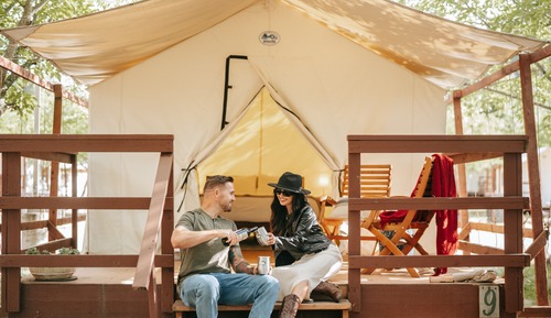 Tienda estándar, 1 cama de matrimonio