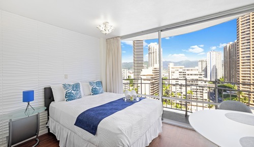 Estudio, 1 cama de matrimonio, no fumadores, vistas a la ciudad