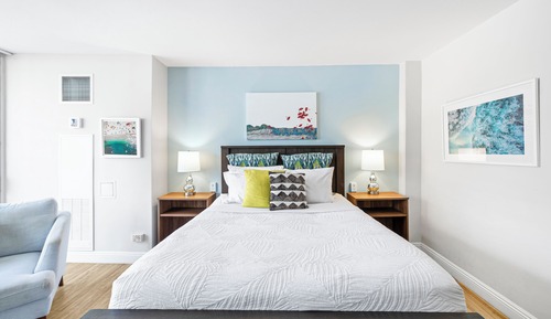 Estudio, 1 cama de matrimonio, no fumadores, vistas a la ciudad