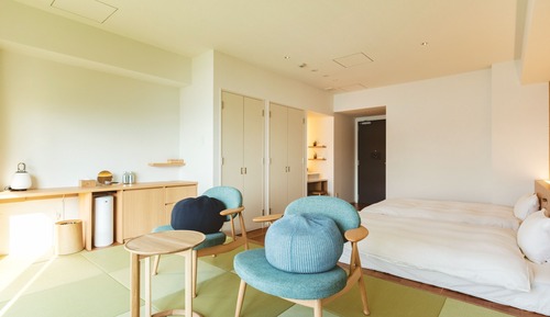 Habitación estándar con 2 camas individuales, no fumadores (Japanese Western, No Private Bathroom)