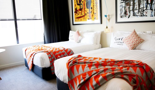 Habitación con 2 camas individuales, vistas al parque (Larwill)