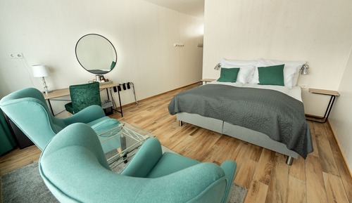 Habitación superior, 1 cama de matrimonio grande, vistas al mar