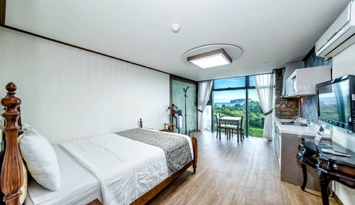 Habitación doble, microondas, vistas al mar