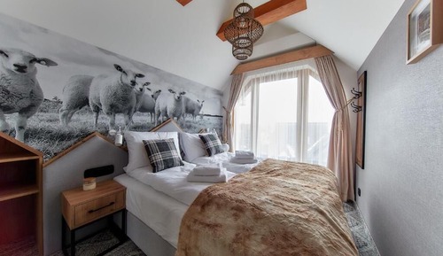 Apartamento Deluxe, 1 cama de matrimonio grande con sofá cama, vistas a la montaña