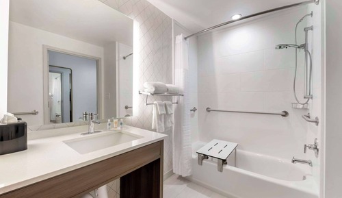 Suite, 1 cama de matrimonio grande, accesible para personas con discapacidad (Roll-In Shower)