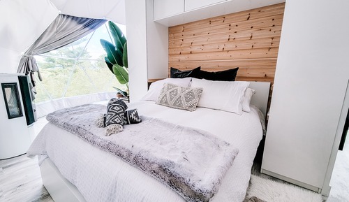 Luxury Glamping Dome 3, Forest and Partial Lake View