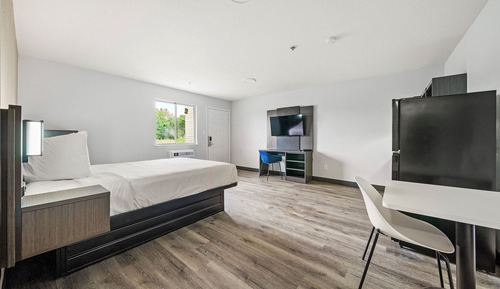 Suite estudio, 1 cama de matrimonio, cocina