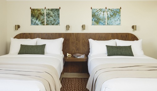 Habitación, 2 camas de matrimonio, vistas a la ciudad