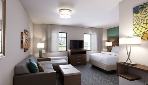 Suite estudio, 1 cama de matrimonio grande, cocina (Mobility Roll-In Shower)