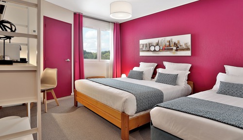 Habitación triple Confort, vistas al jardín