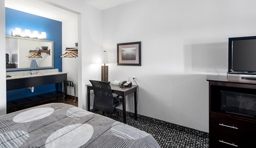 Habitación, 1 cama de matrimonio grande, accesible para personas con discapacidad, cocina básica