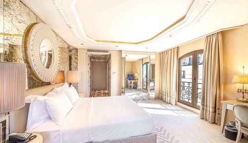 Habitación, 1 cama de matrimonio grande, vistas al mar, en esquina