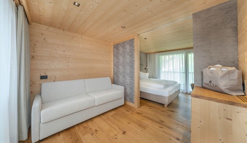 Habitación familiar, 1 cama de matrimonio grande con sofá cama, vistas a la montaña