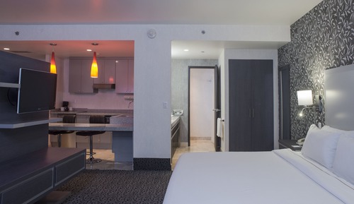 Suite estudio, 1 cama de matrimonio grande, vistas a la ciudad