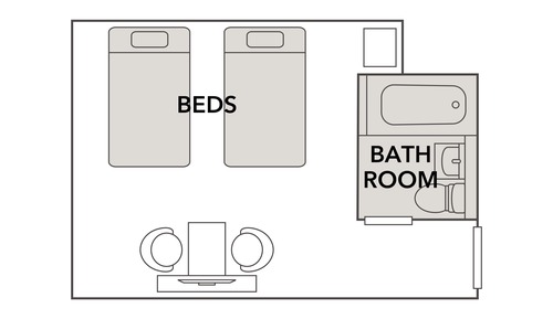 Habitación estándar, 2 camas individuales, no fumadores