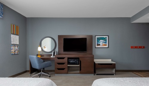 Habitación, 2 camas de matrimonio, accesible para personas con discapacidad, bañera