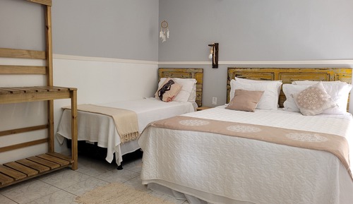 Habitación cuádruple familiar, accesible para personas con discapacidad, vistas al jardín