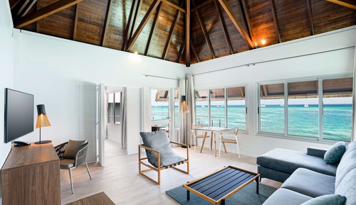 Bungalow, 1 cama de matrimonio grande, sobre el agua