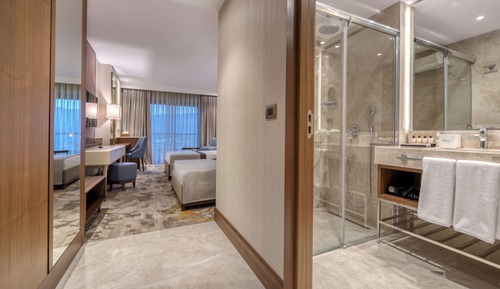 Habitación Deluxe con 2 camas individuales, vistas al jardín