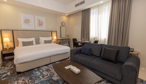 Estudio superior, 1 cama de matrimonio grande