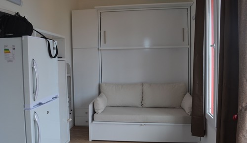 Estudio de diseño, 1 cama de matrimonio, vistas a la piscina, junto a la piscina