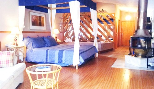 Suite de luna de miel, 1 cama de matrimonio grande con sofá cama, chimenea (Double Jacuzzi)