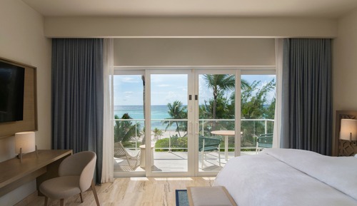 Habitación, 1 cama de matrimonio grande, balcón, vistas al mar