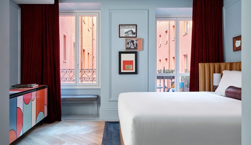 Habitación, 1 cama de matrimonio grande, balcón, vistas al jardín