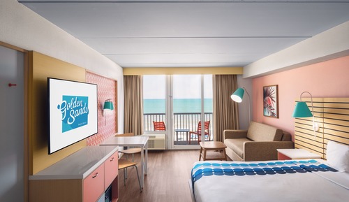 Habitación, 1 cama de matrimonio grande, vistas al mar