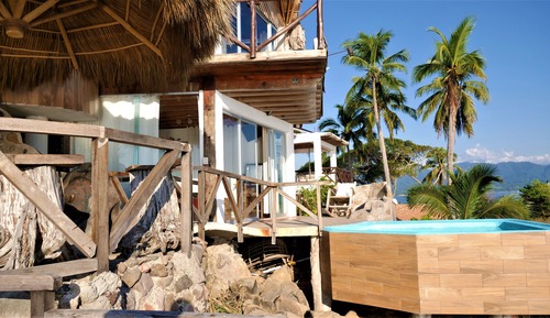 Suite estudio Premium, 1 cama de matrimonio grande, piscina privada, frente al mar