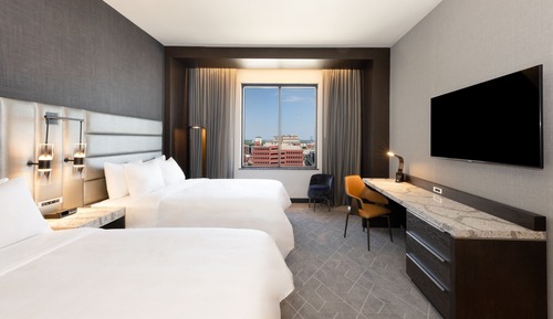 Habitación Deluxe, 2 camas de matrimonio, vistas a la ciudad