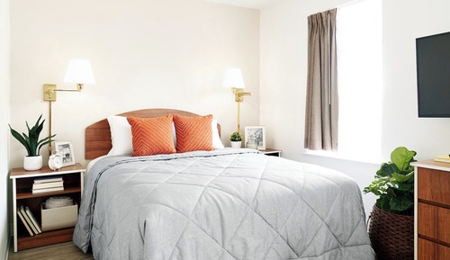 Estudio tradicional, 1 cama de matrimonio, cocina