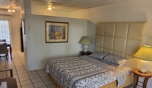 Estudio, 1 cama de matrimonio grande, no fumadores, vistas al jardín