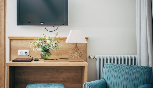 Habitación tradicional doble, 1 cama de matrimonio grande, no fumadores, vistas al lago