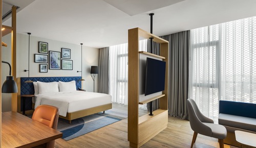 Habitación Deluxe, 1 cama de matrimonio grande con sofá cama