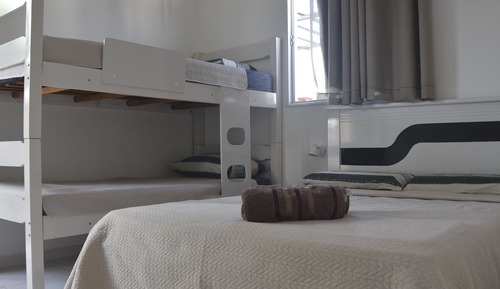 Habitación cuádruple exclusiva, varias camas, vistas al jardín