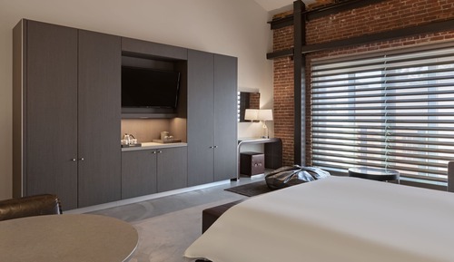 Suite, 1 cama de matrimonio grande con sofá cama, vistas a la ciudad