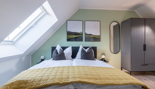 Apartamento, 1 cama de matrimonio con sofá cama (Chemnitz Hartmannstr | One-Bedroom Pe)