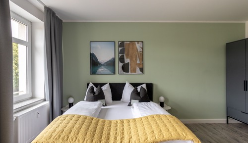 Suite estudio, 1 cama de matrimonio con sofá cama (Chemnitz Hartmannstr | One-Bedroom Su)