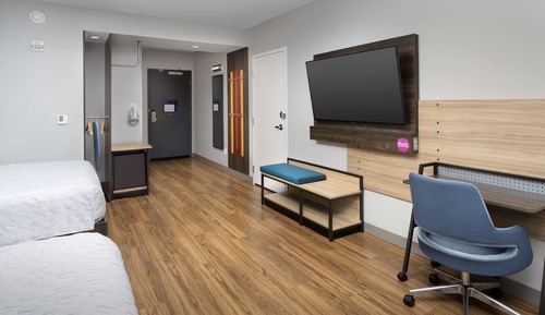 Habitación, 2 camas de matrimonio, accesible para personas con discapacidad, bañera