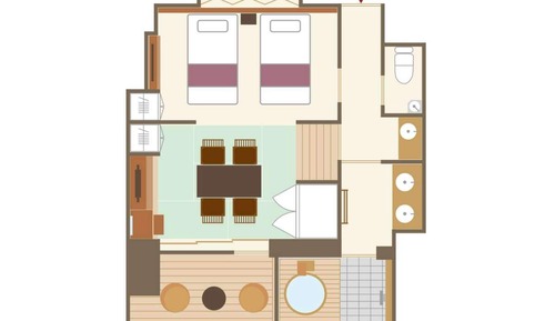 Habitación (Main bld, with Private Open-air Bath)