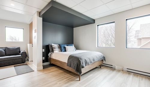 Loft de diseño, 1 cama de matrimonio con sofá cama, cocina