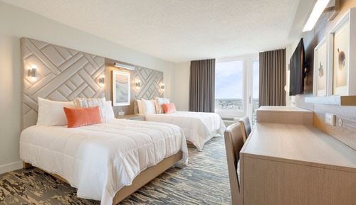 Habitación estándar, 2 camas dobles, vistas a la ciudad