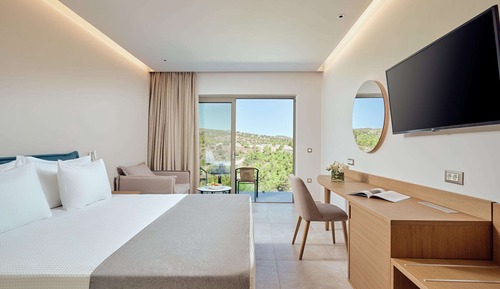 Habitación con 1 cama doble o 2 individuales, vistas a la montaña