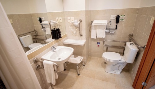 Habitación estándar, 2 camas dobles, accesible para personas con discapacidad