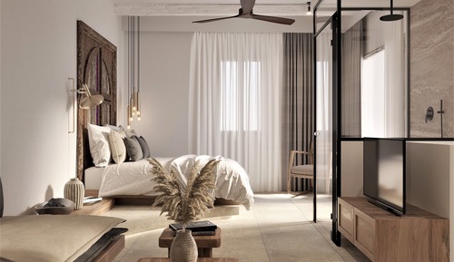 Suite junior, 1 cama de matrimonio, patio, vistas al patio