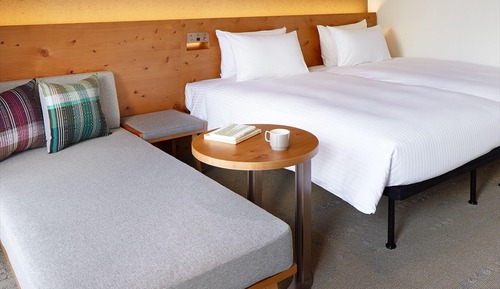 Habitación con 2 camas individuales (High Floor for 3 Guests)