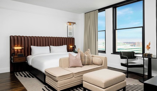 Estudio, 1 cama de matrimonio grande, vistas a la ciudad